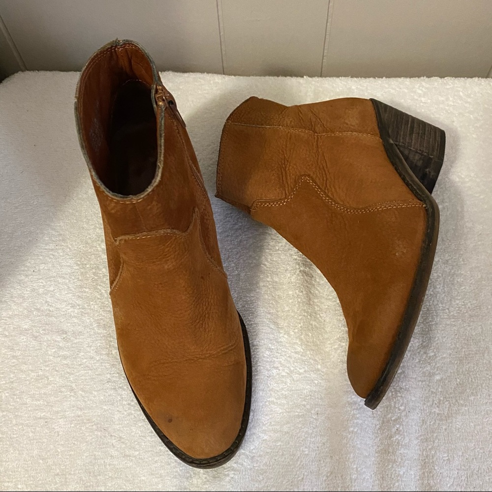Lucky Brand Marcos brown leather ankle boot